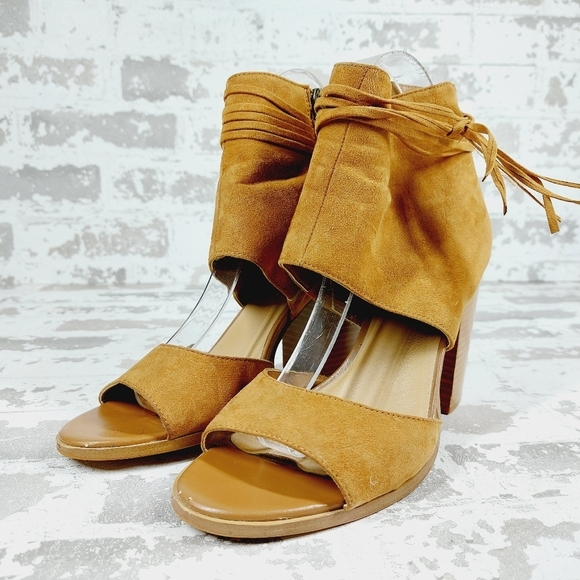 Crown Vintage Danica Faux Suede Slip On Summer Block Heel Sandals V530 - Picture 2 of 12